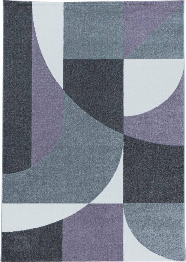 Decor24-AY Modern laagpolig vloerkleed Efor violet 3711 120x170 cm