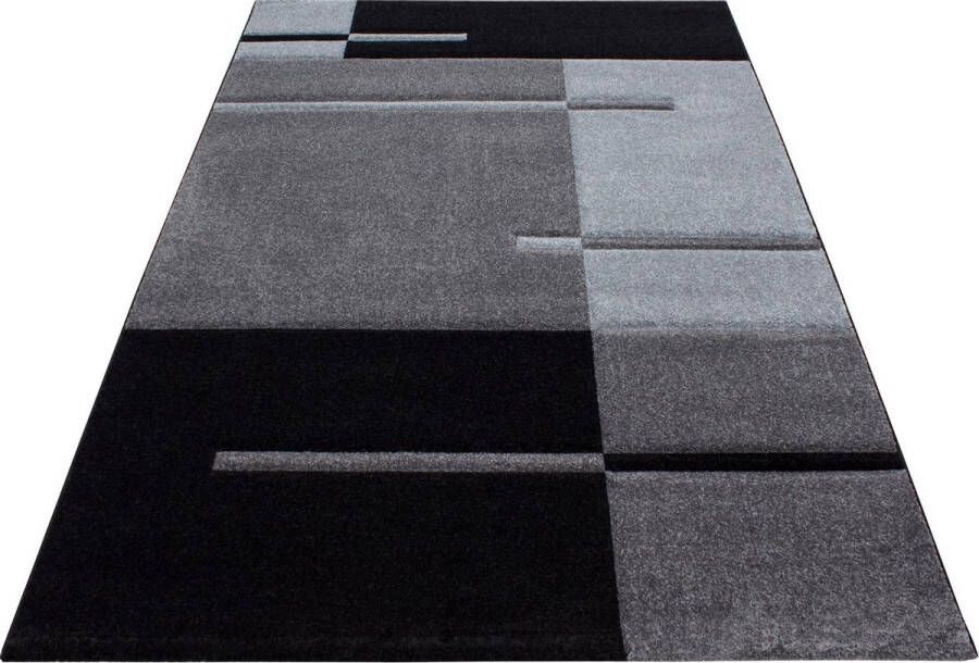 Decor24-AY Modern laagpolig vloerkleed Hawaii grijs 80x300 cm