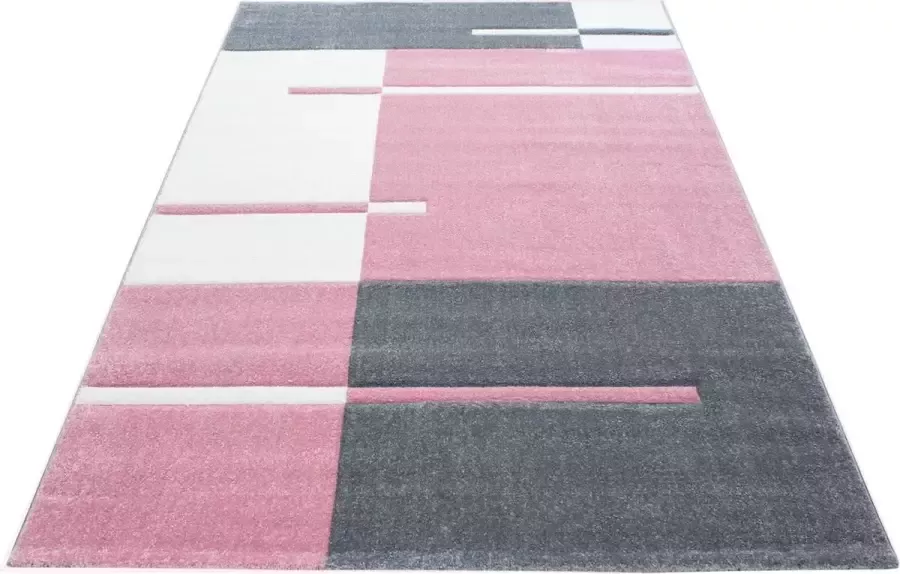 Decor24-AY Modern laagpolig vloerkleed Hawaii roze 120x170 cm