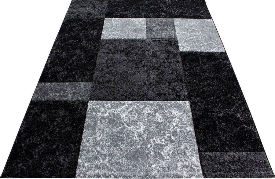 Decor24-AY Modern laagpolig vloerkleed Hawaii zwart 160x230 cm