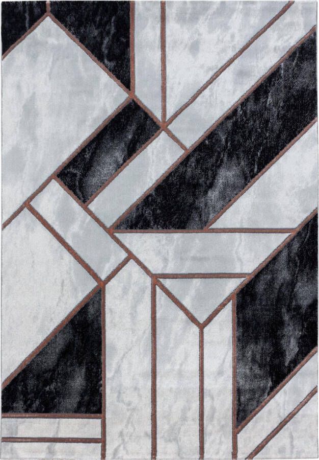 Decor24-AY Modern laagpolig vloerkleed Naxos brons 3817 160x230 cm