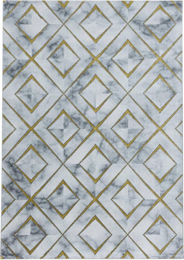 Decor24-AY Modern laagpolig vloerkleed Naxos goud 3811 120x170 cm