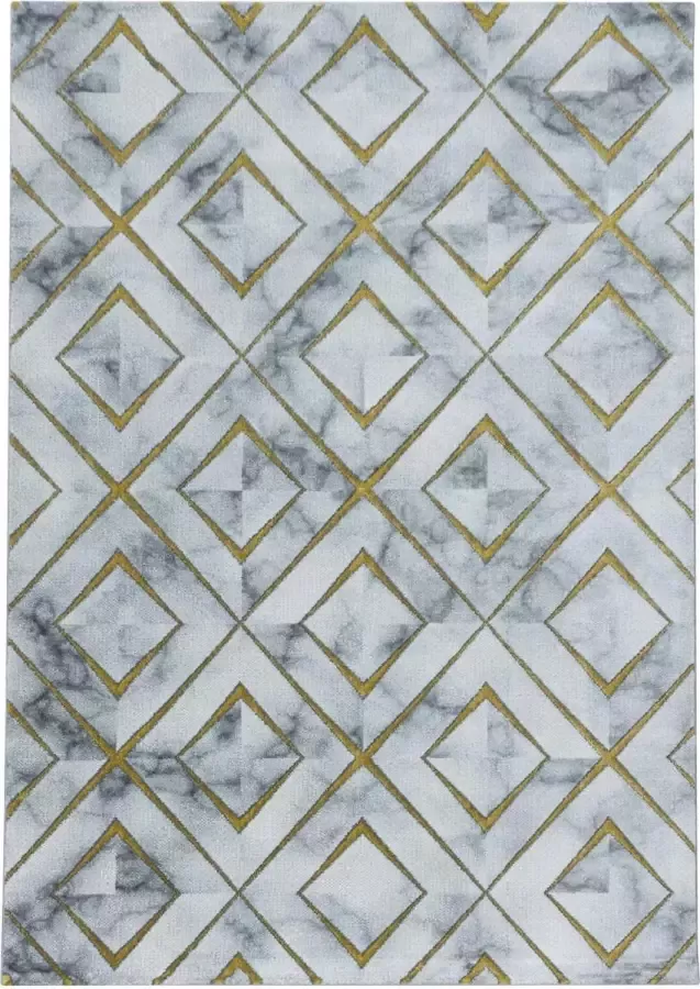 Decor24-AY Modern laagpolig vloerkleed Naxos goud 3811 160x230 cm - Foto 1