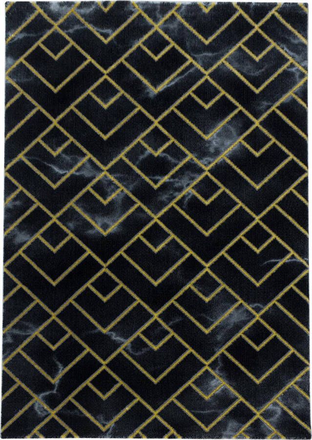 Decor24-AY Modern laagpolig vloerkleed Naxos goud 3814 140x200 cm