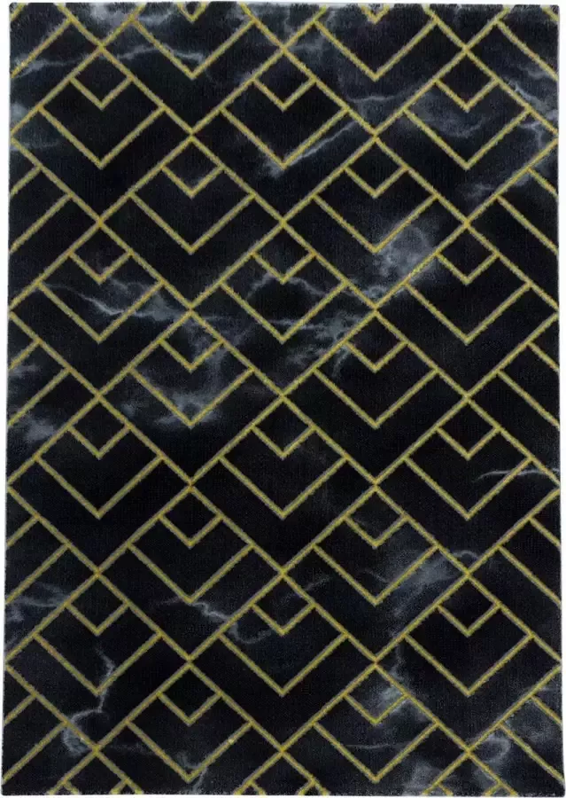 Decor24-AY Modern laagpolig vloerkleed Naxos goud 3814 80x150 cm