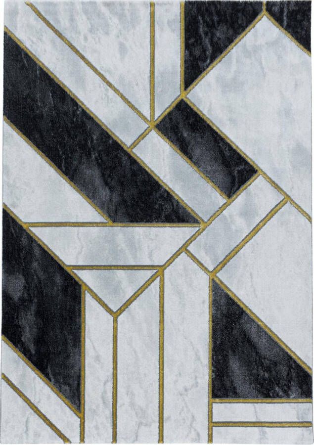 Decor24-AY Modern laagpolig vloerkleed Naxos goud 3817 80x150 cm