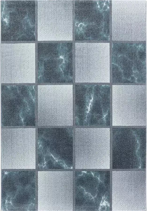 Decor24-AY Modern laagpolig vloerkleed Ottawa blauw 4201 120x170 cm