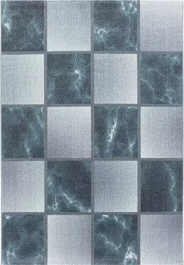 Decor24-AY Modern laagpolig vloerkleed Ottawa blauw 4201 160x230 cm