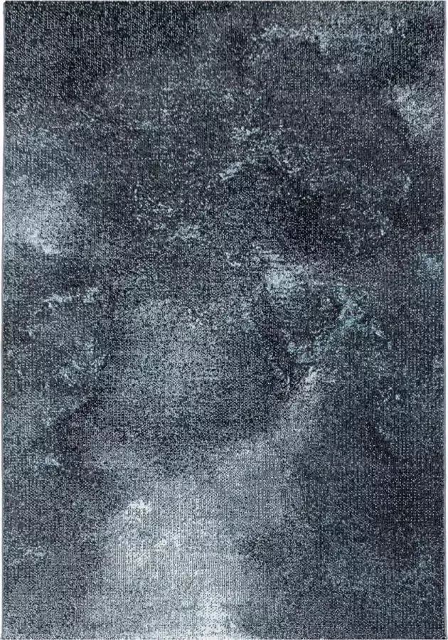 Decor24-AY Modern laagpolig vloerkleed Ottawa blauw 4203 80x250 cm