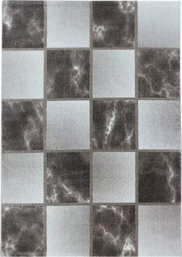 Decor24-AY Modern laagpolig vloerkleed Ottawa bruin 4201 120x170 cm