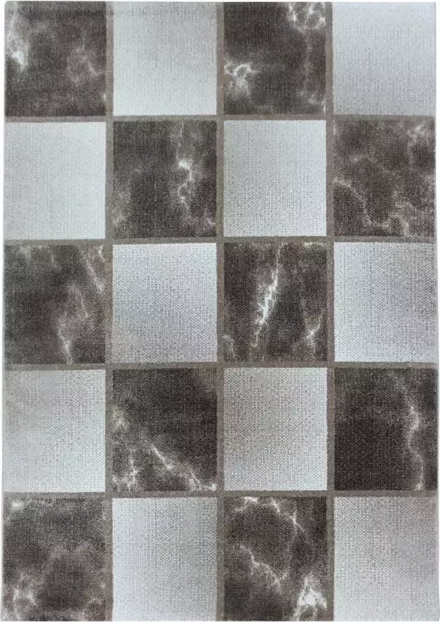 Decor24-AY Modern laagpolig vloerkleed Ottawa bruin 4201 80x150 cm