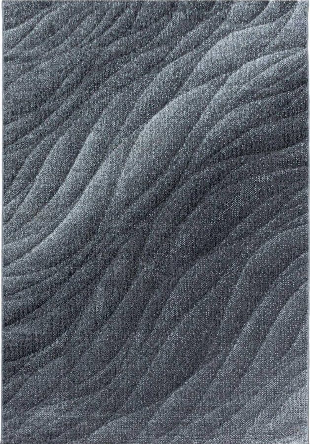 Decor24-AY Modern laagpolig vloerkleed Ottawa grijs 4206 80x250 cm