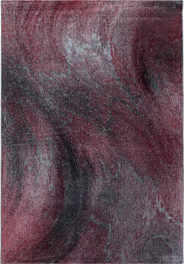 Decor24-AY Modern laagpolig vloerkleed Ottawa rood 4204 140x200 cm