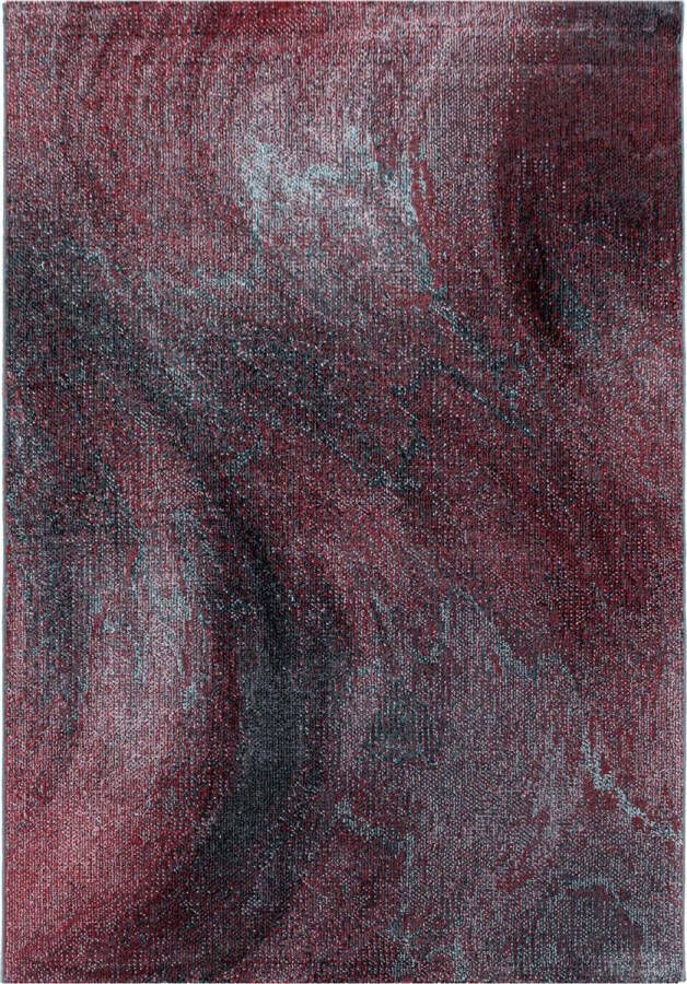 Decor24-AY Modern laagpolig vloerkleed Ottawa rood 4204 200x290 cm