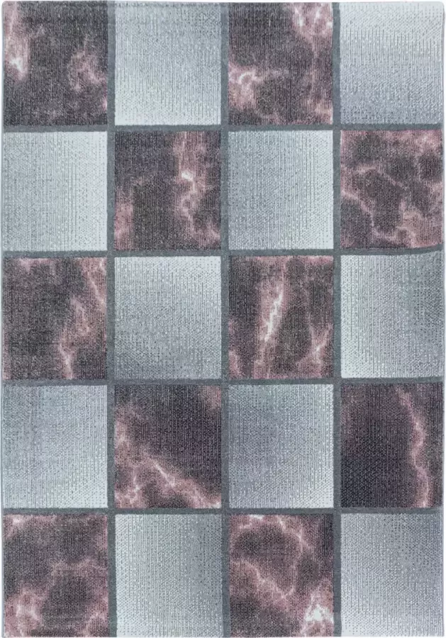 decor24-AY Modern laagpolig vloerkleed Ottawa roze 4201 120x170 cm
