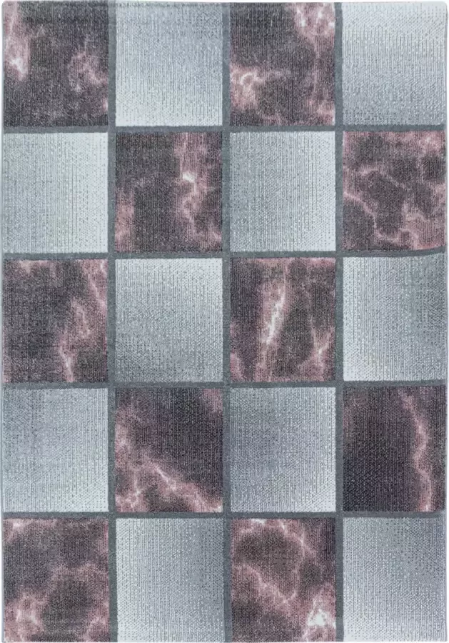 decor24-AY Modern laagpolig vloerkleed Ottawa roze 4201 200x290 cm