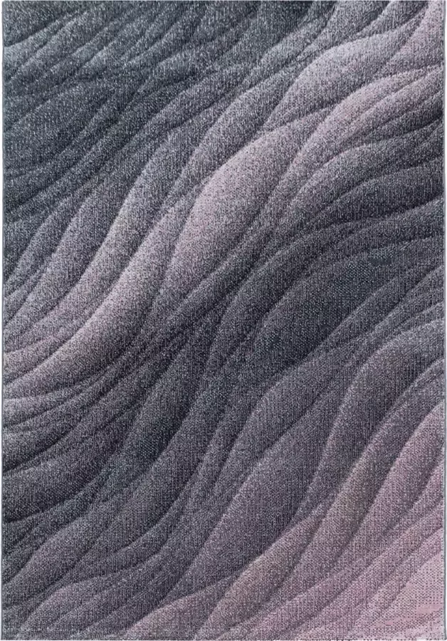 Decor24-AY Modern laagpolig vloerkleed Ottawa roze 4206 140x200 cm