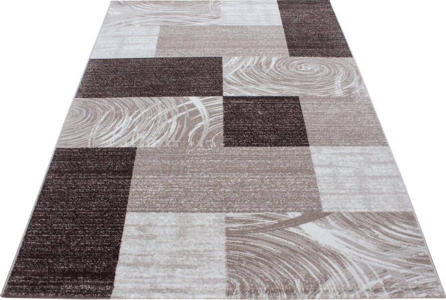 decor24-AY Modern laagpolig vloerkleed Parma bruin 9220 200x290 cm