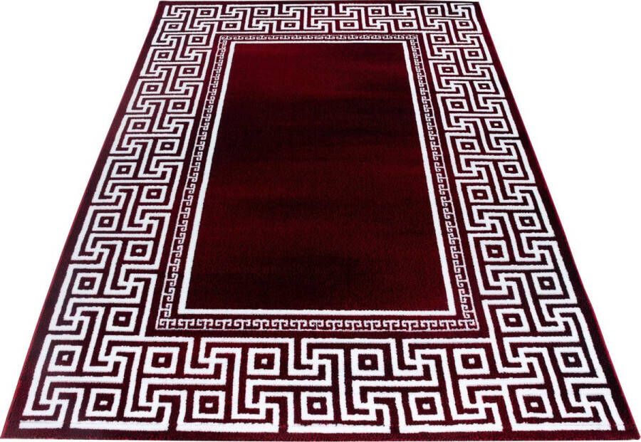 Decor24-AY Modern laagpolig vloerkleed Parma rood 9340 120x170 cm