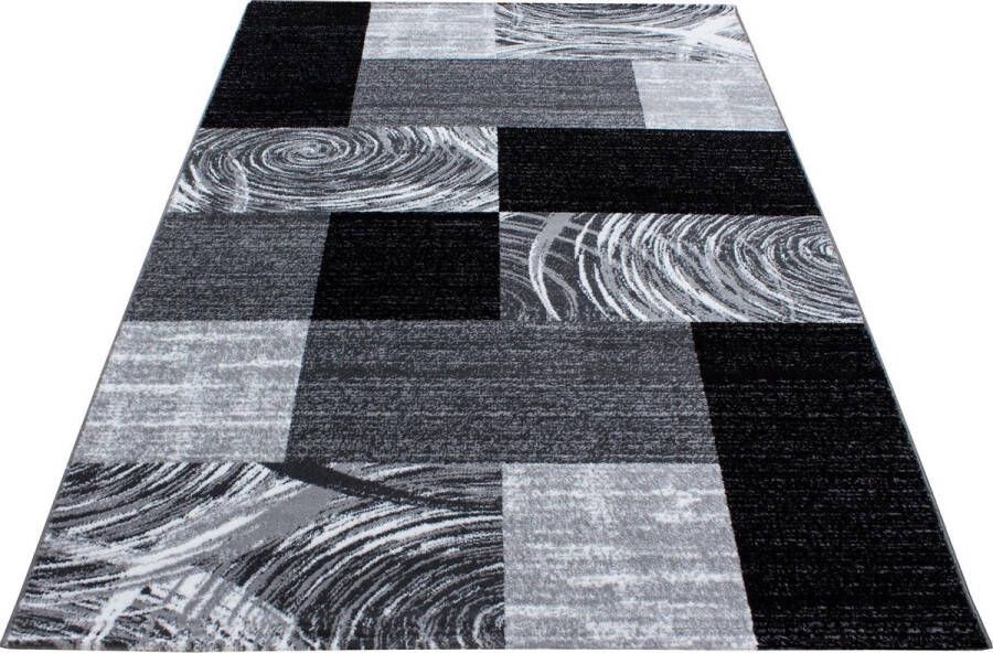 decor24-AY Modern laagpolig vloerkleed Parma zwart 9220 120x170 cm