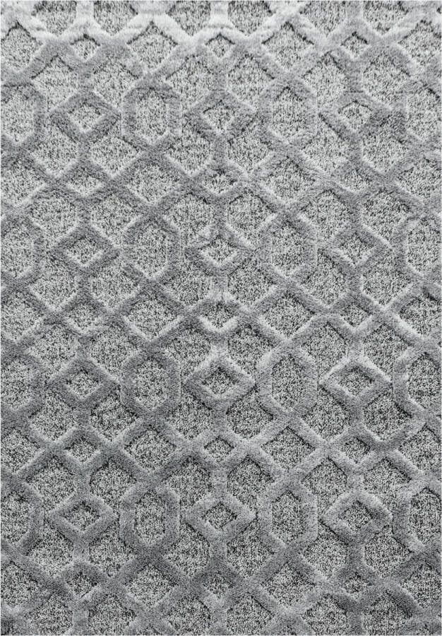 Decor24-AY Modern laagpolig vloerkleed Pisa grijs 4702 80x250 cm