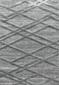 Decor24-AY Modern laagpolig vloerkleed Pisa grijs 4706 280x370 cm