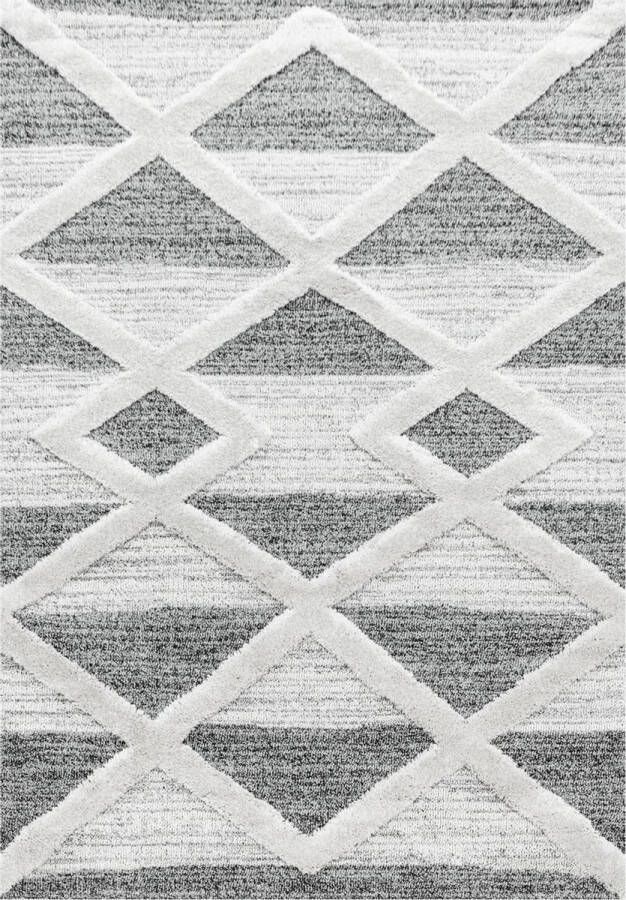 Decor24-AY Modern laagpolig vloerkleed Pisa grijs 4709 120x170 cm