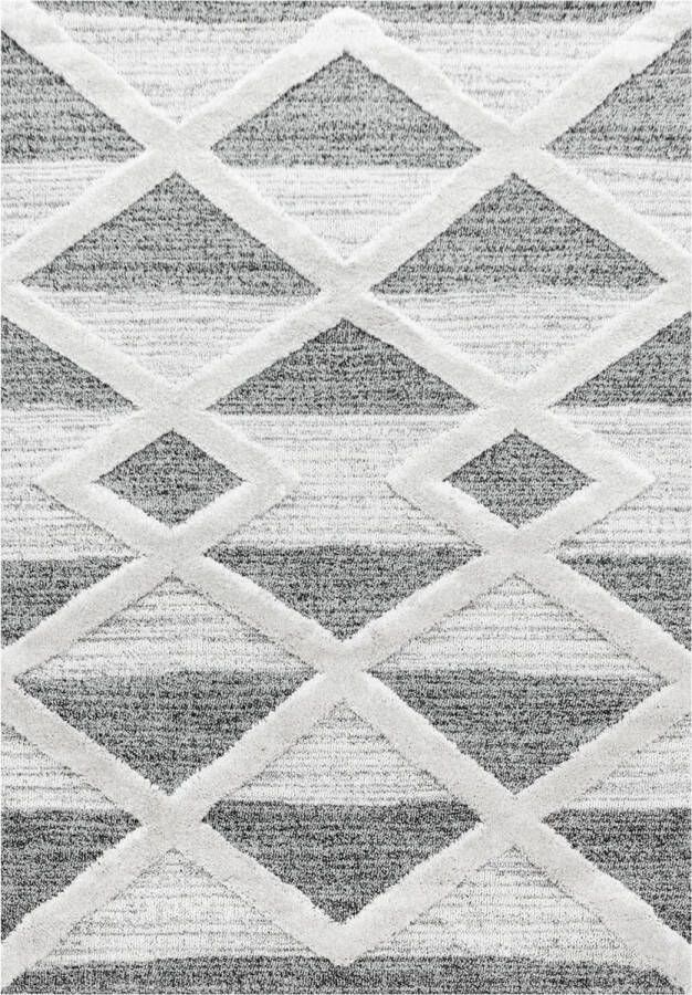 Decor24-AY Modern laagpolig vloerkleed Pisa grijs 4709 140x200 cm
