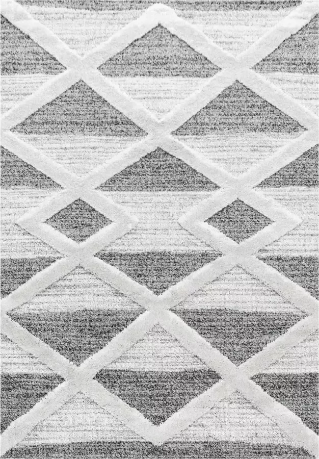 Decor24-AY Modern laagpolig vloerkleed Pisa grijs 4709 140x200 cm