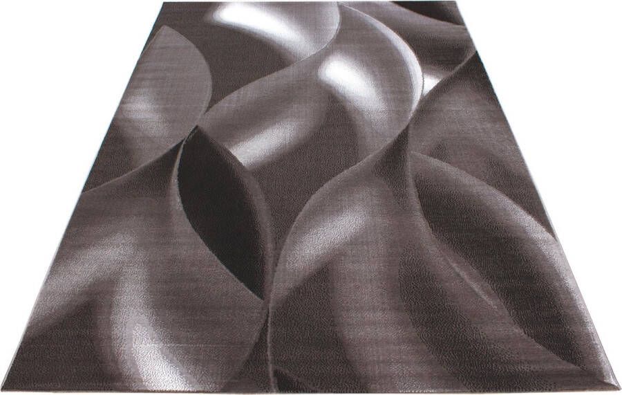 Decor24-AY Modern laagpolig vloerkleed Plus bruin 8008 120x170 cm