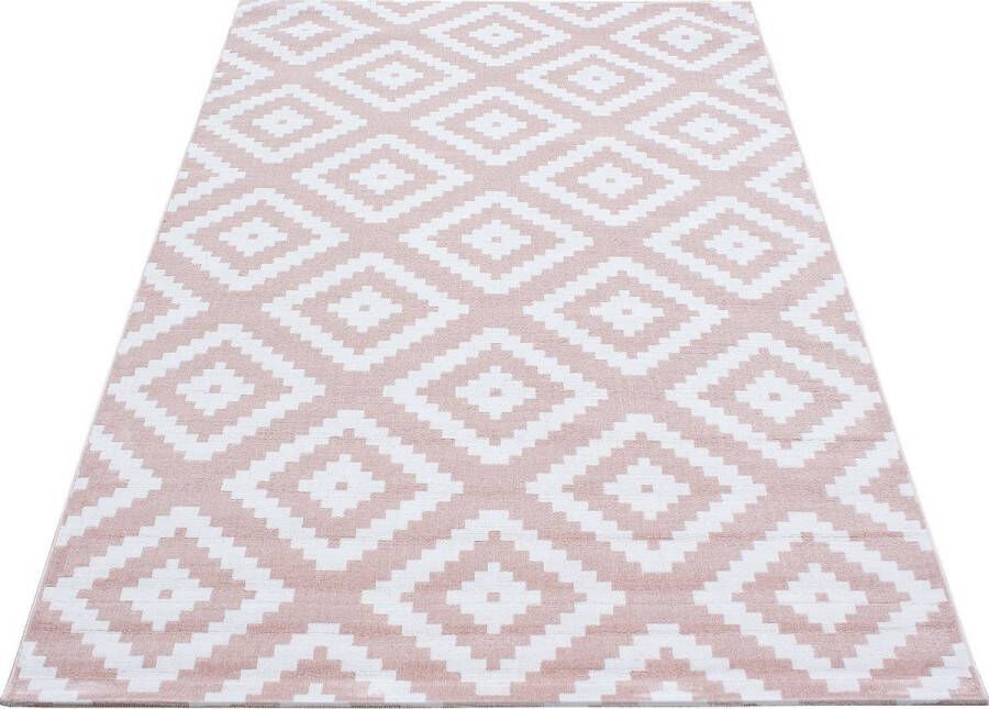 Decor24-AY Modern laagpolig vloerkleed Plus roze 8005 120x170 cm