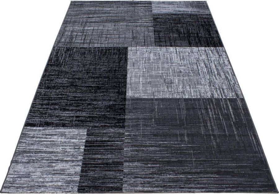 Decor24-AY Modern laagpolig vloerkleed Plus zwart 8001 120x170 cm