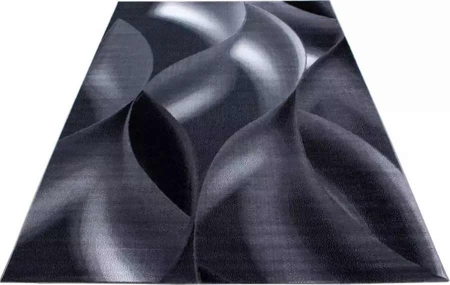 Decor24-AY Modern laagpolig vloerkleed Plus zwart 8008 120x170 cm - Foto 1