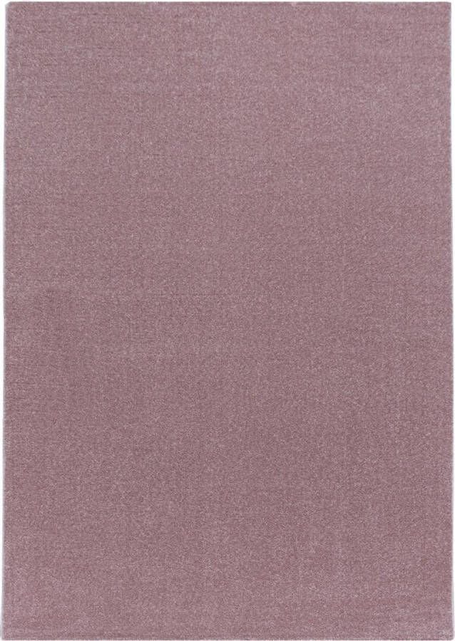Decor24-AY Modern laagpolig vloerkleed Rio roze 120x170 cm