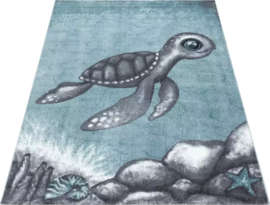 Decor24-AY Vloerkleed kinderkamer Bambi Caretta blauw 160x230 cm