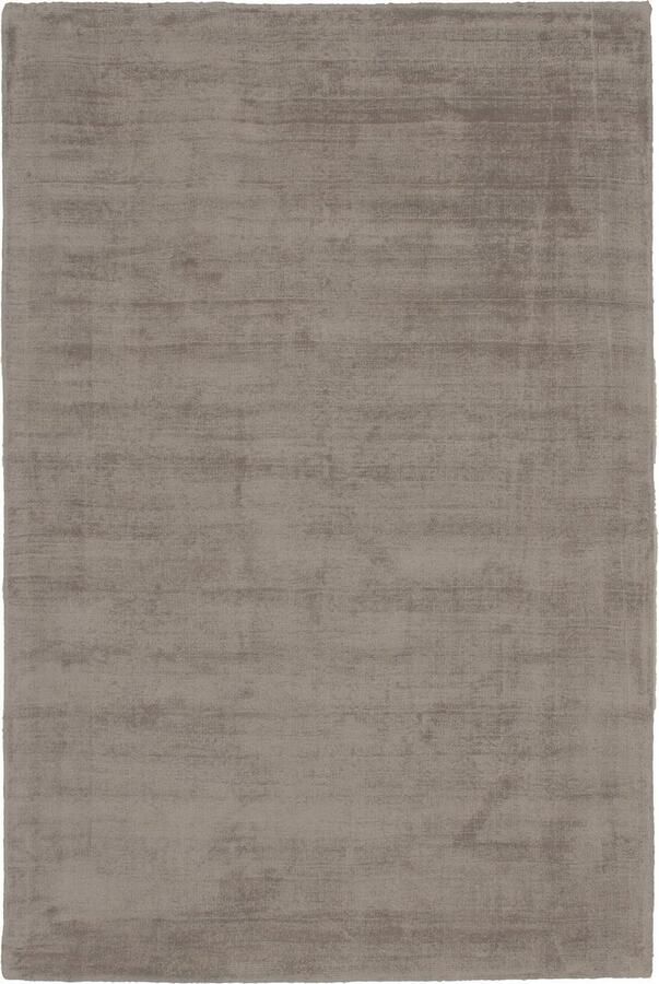 Decor24-OB Handgeweven luxueus effen vloerkleed Maori Taupe 200x290 cm