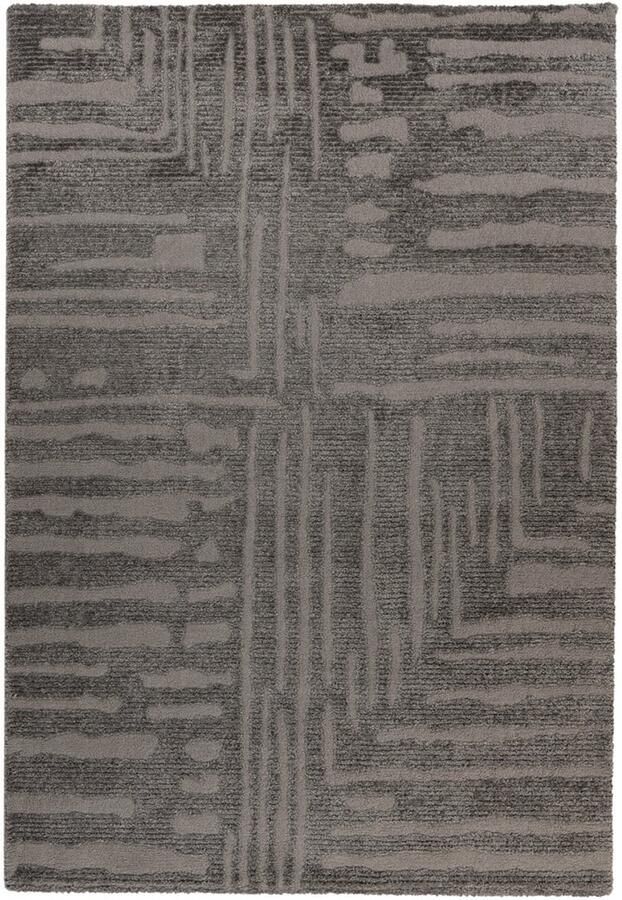 Decor24-OB Hoogpolig vloerkleed Canyon (Antraciet 973) 200x290 cm