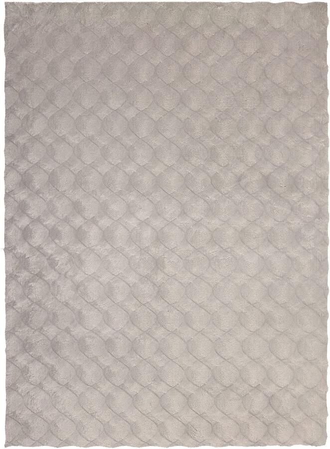 Decor24-OB Hoogpolig vloerkleed Diamond Cut (grijs) 160x230 cm