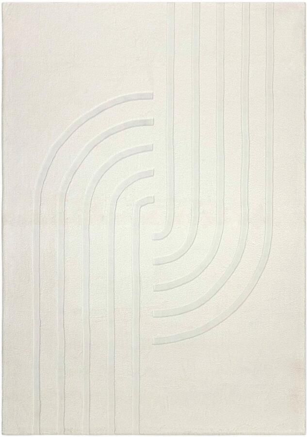 Decor24-OB Hoogpolig vloerkleed Zen Deluxe (crème) 160x230 cm