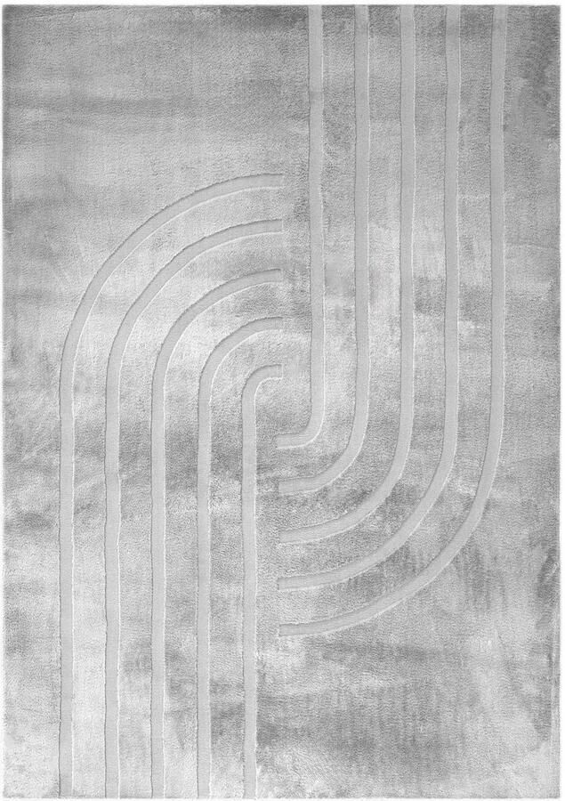 Decor24-OB Hoogpolig vloerkleed Zen Deluxe (grijs) 160x230 cm