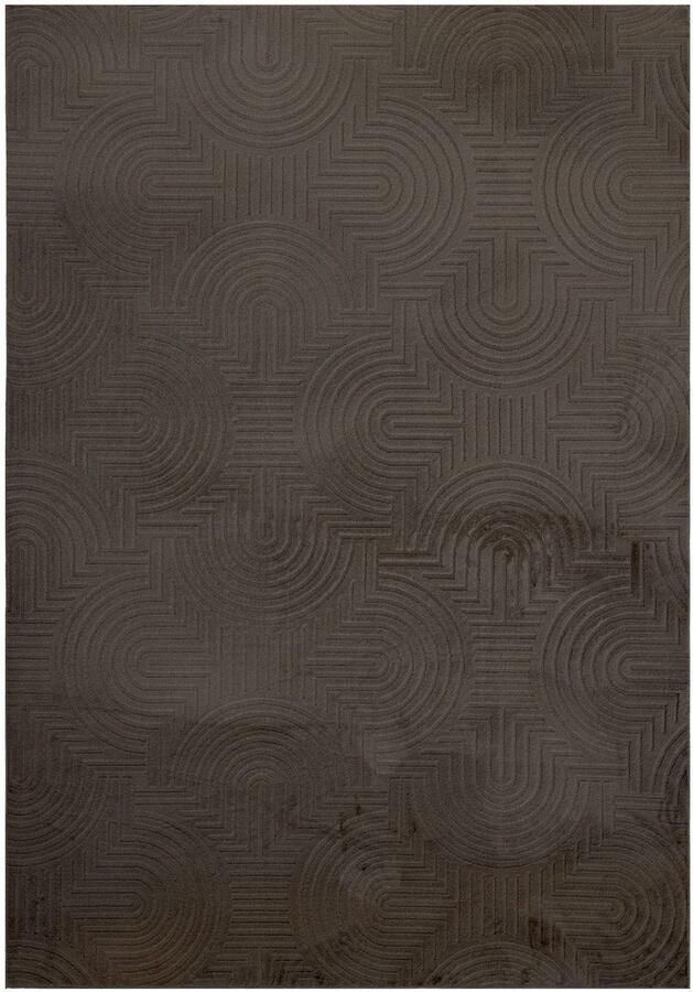 Decor24-OB Hoogpolig vloerkleed Zen Sei (antraciet) 200x290 cm