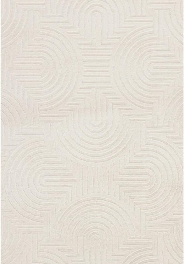 Decor24-OB Hoogpolig vloerkleed Zen Sei (crème) 80x150 cm