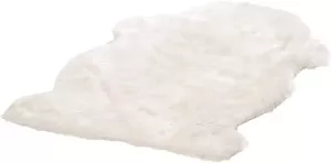 Decor24-OB Extra zacht effen vloerkleed Samba Dierenvorm Wit 55x85 cm
