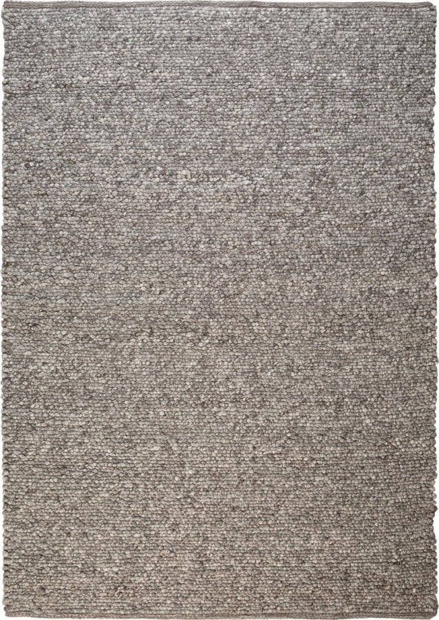 Decor24-OB Handgeweven designer vloerkleed Stellan Wol Grijs 80x150 cm