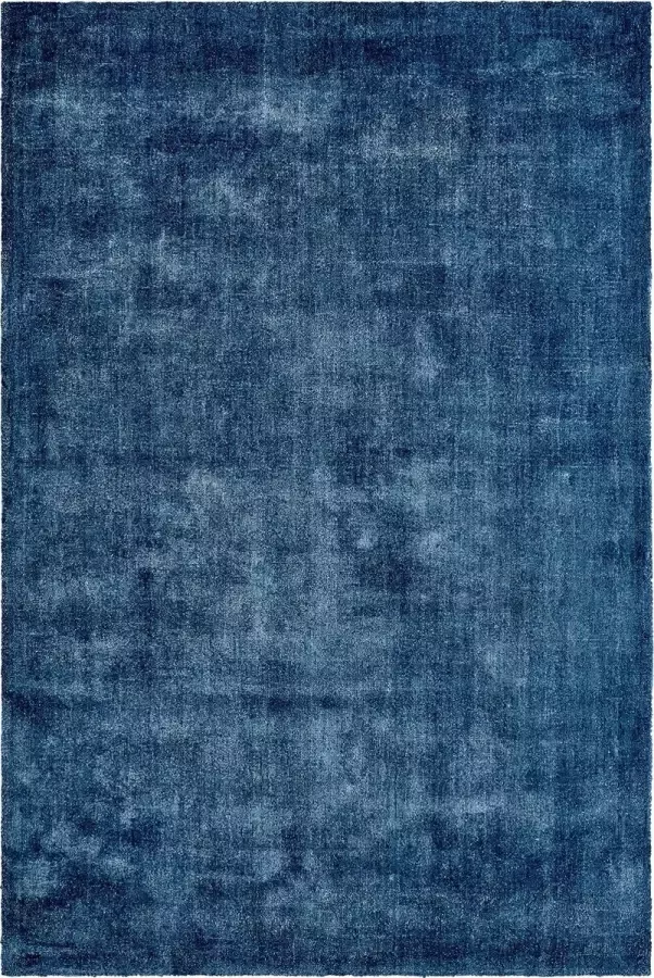 decor24-OB Handgeweven effen vloerkleed Breeze blauw 140x200 cm