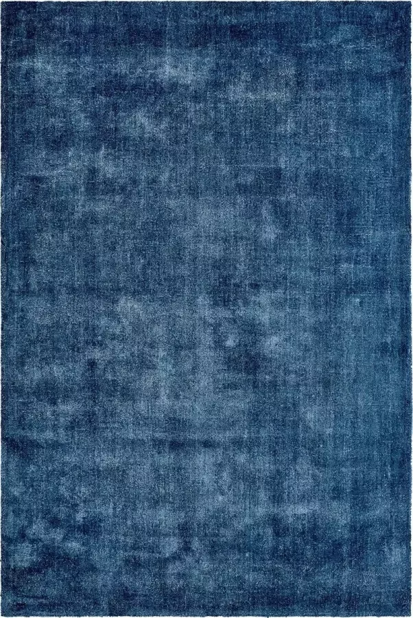 Decor24-OB Handgeweven effen vloerkleed Breeze blauw 160x230 cm