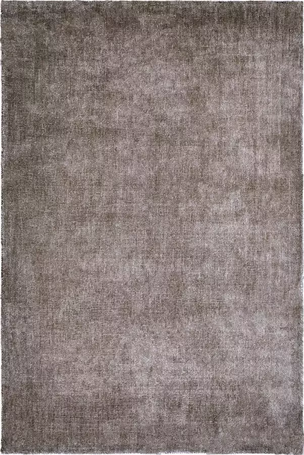 Decor24-OB Handgeweven effen vloerkleed Breeze taupe 120x170 cm