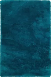 Decor24-OB Handgeweven hoogpolig vloerkleed Curacao turquoise 120x170 cm
