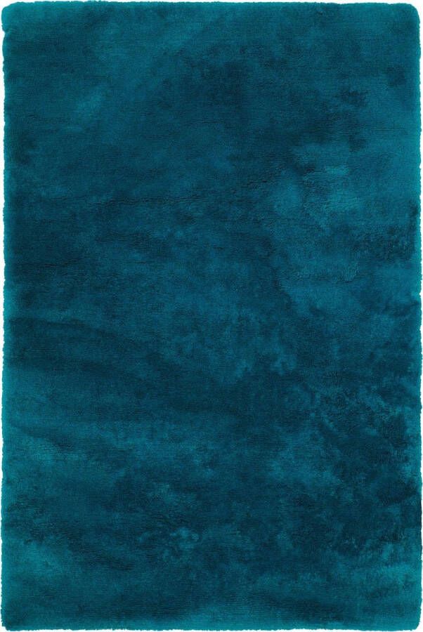Decor24-OB Handgeweven hoogpolig vloerkleed Curacao turquoise 120x170 cm