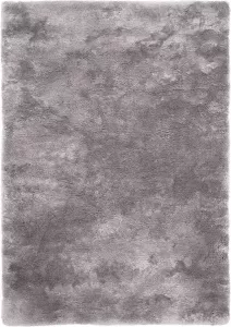 Decor24-OB Handgeweven hoogpolig vloerkleed Curacao zilver 120x170 cm